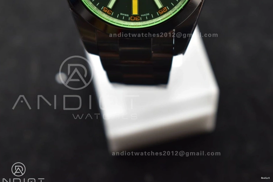 Edition Black 116400 SS on Green Dial Sapphire Real SS SA 1:1 904L Stylish Best Bracelet 904L VSF Milgauss 914 GV 0704